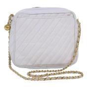 Pre-owned Leather chanel-bags Chanel Vintage , White , Dames