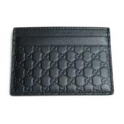 Pre-owned Leather wallets Gucci Vintage , Black , Dames