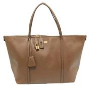 Pre-owned Leather totes Dolce & Gabbana Pre-owned , Beige , Dames