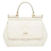 Pre-owned Leather handbags Dolce & Gabbana Pre-owned , White , Dames