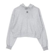 Grijze Cropped Hoodie met Trekkoordcapuchon Adidas , Gray , Dames