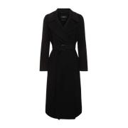 Zwarte Wollen Omslagjas Max Mara , Black , Dames