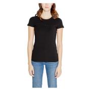 Zwart T-shirt met ronde hals Armani Exchange , Black , Dames