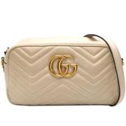 Pre-owned Leather gucci-bags Gucci Vintage , Beige , Dames