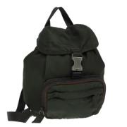 Pre-owned Nylon backpacks Prada Vintage , Green , Dames