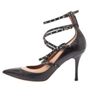 Pre-owned Leather heels Valentino Vintage , Black , Dames