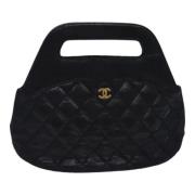 Pre-owned Silk chanel-bags Chanel Vintage , Black , Dames