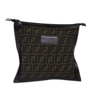 Pre-owned Canvas clutches Fendi Vintage , Brown , Dames