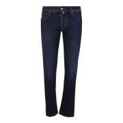 Slim Fit Nick 5 Zakken Broek Jacob Cohën , Blue , Heren