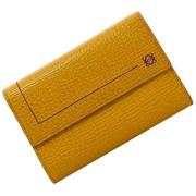 Pre-owned Leather wallets Loewe Pre-owned , Yellow , Dames