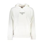 Witte Katoenen Hoodie Sweatshirt met Logo Tommy Hilfiger , White , Her...