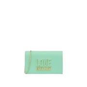 Stijlvolle PU-tas Love Moschino , Green , Dames