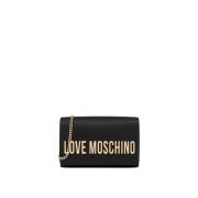 Grijze PU Tas Love Moschino , Black , Dames