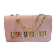 Grijze PU Schoudertas Love Moschino , Pink , Dames