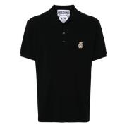 Geborduurde Beer Polo Zwart Moschino , Black , Heren