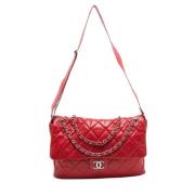 Pre-owned Leather chanel-bags Chanel Vintage , Red , Dames