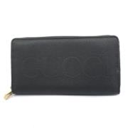 Pre-owned Leather wallets Gucci Vintage , Black , Dames