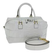 Pre-owned Leather fendi-bags Fendi Vintage , White , Dames