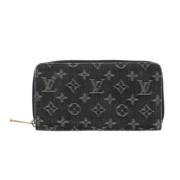 Pre-owned Denim wallets Louis Vuitton Vintage , Black , Dames