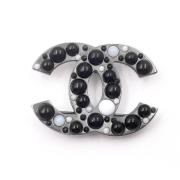 Pre-owned Fabric brooches Chanel Vintage , Black , Dames