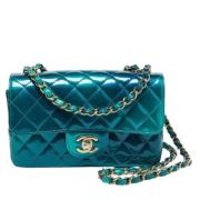 Pre-owned Leather chanel-bags Chanel Vintage , Green , Dames