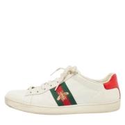 Pre-owned Leather sneakers Gucci Vintage , White , Dames