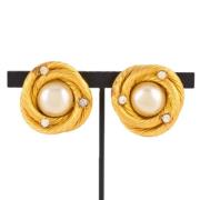 Pre-owned Fabric chanel-jewelry Chanel Vintage , Yellow , Dames