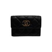 Pre-owned Leather wallets Chanel Vintage , Black , Dames