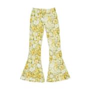 Groene Print Wijde Pijp Broek Acne Studios , Multicolor , Dames