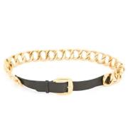 Pre-owned Metal belts Chanel Vintage , Black , Dames