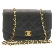 Pre-owned Leather chanel-bags Chanel Vintage , Black , Dames