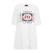 Witte kanten top Gucci , White , Dames