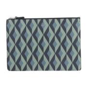 Pre-owned Leather clutches Dunhill Pre-owned , Blue , Dames