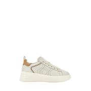 Ivoor Sneakers voor Stijlvolle Outfits Hogan , Beige , Dames