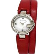 Pre-owned Stainless Steel watches Gucci Vintage , Red , Dames