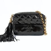 Pre-owned Leather chanel-bags Chanel Vintage , Black , Dames