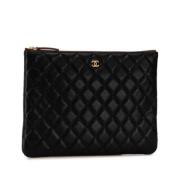 Pre-owned Leather chanel-bags Chanel Vintage , Black , Dames