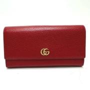 Pre-owned Leather wallets Gucci Vintage , Red , Dames