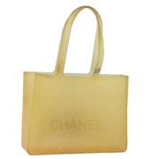 Pre-owned Fabric totes Chanel Vintage , Yellow , Dames