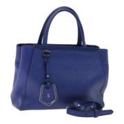 Pre-owned Leather handbags Fendi Vintage , Blue , Dames