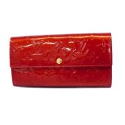 Pre-owned Fabric wallets Louis Vuitton Vintage , Red , Dames