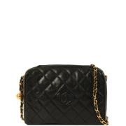 Pre-owned Leather chanel-bags Chanel Vintage , Black , Dames