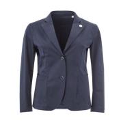 Tijdloze Blauwe Katoenen Jas voor Vrouwen Lardini , Blue , Dames