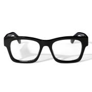 Stijlvolle Bril Zwarte Frame Off White , Black , Dames