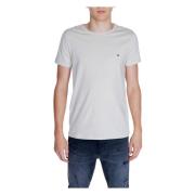 Beige Effen T-shirt Korte Mouwen Ronde Halslijn Tommy Hilfiger , Beige...