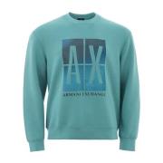 Groene Modal Crewneck Sweater Armani Exchange , Green , Heren