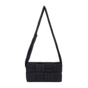 Zwarte Schoudertas met Gewatteerd Ontwerp Bottega Veneta , Black , Her...