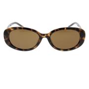 Stijlvolle zonnebril met uniek ontwerp Gucci , Brown , Dames