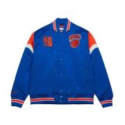 Satijnen Zware Jas Mitchell & Ness , Blue , Heren