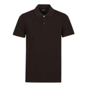 Pique Polo Tennis Shirt Tom Ford , Brown , Heren